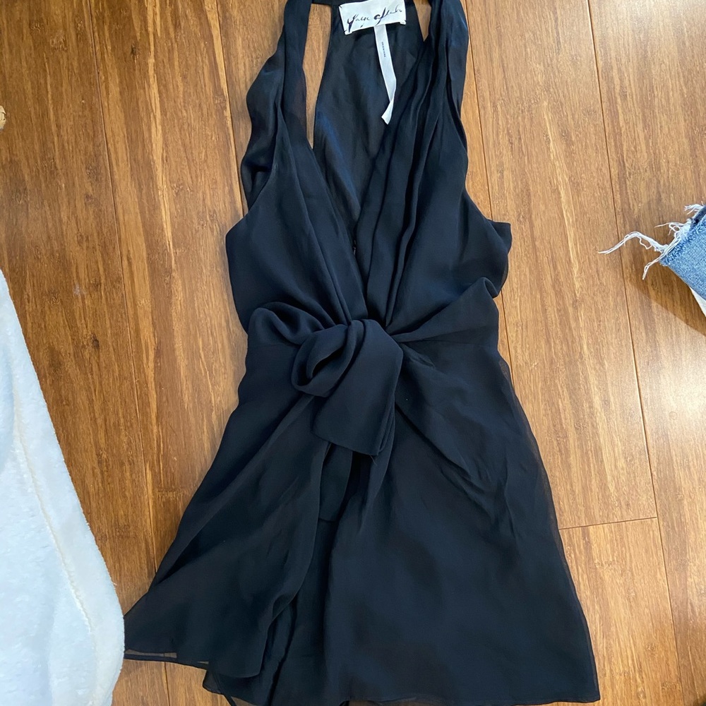 Black silky vintage romper!!